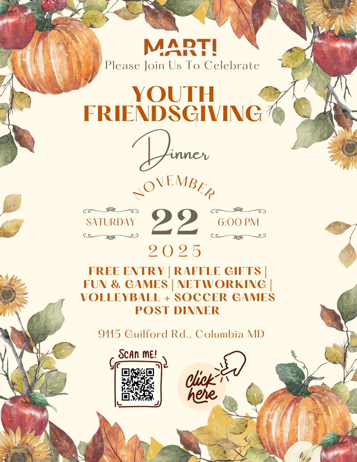 Youth Thanksgiving Dinner